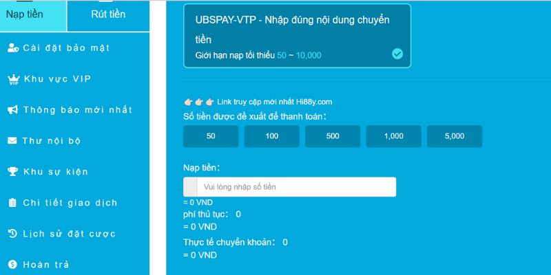 Tìm hiểu hạn mức nạp cược tại website