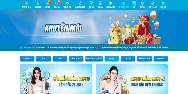 Nhiều hoạt động khuyến mãi dành riêng cho hạng mục casino