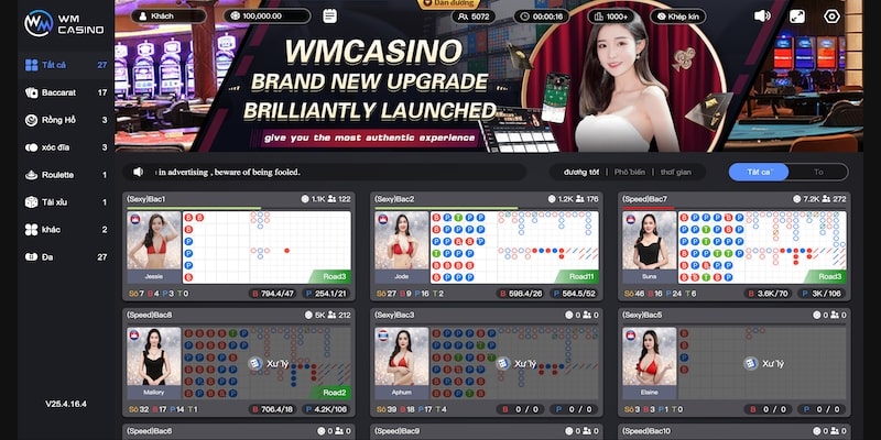 Sảnh game bài chuyên nghiệp nhất - WM