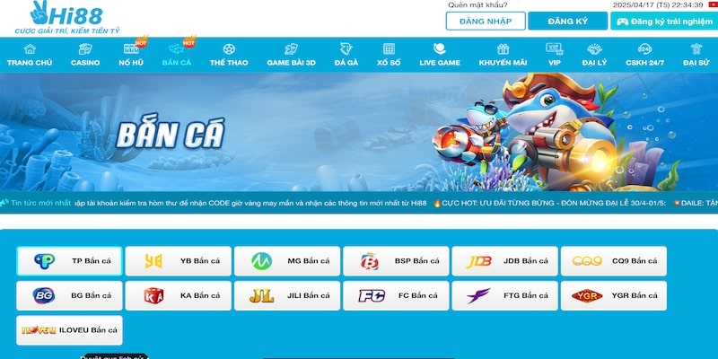 Thông tin chung game bắn cá tại Hi88